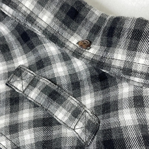 Duluth‎ Trading Free Swingin’ Wicking Flannel Shirt Plaid Black White Size XLT - Picture 3 of 5